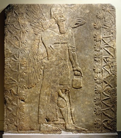 Winged Genie, from Northwest Palace, Nimrud, Assyria by Assyrian